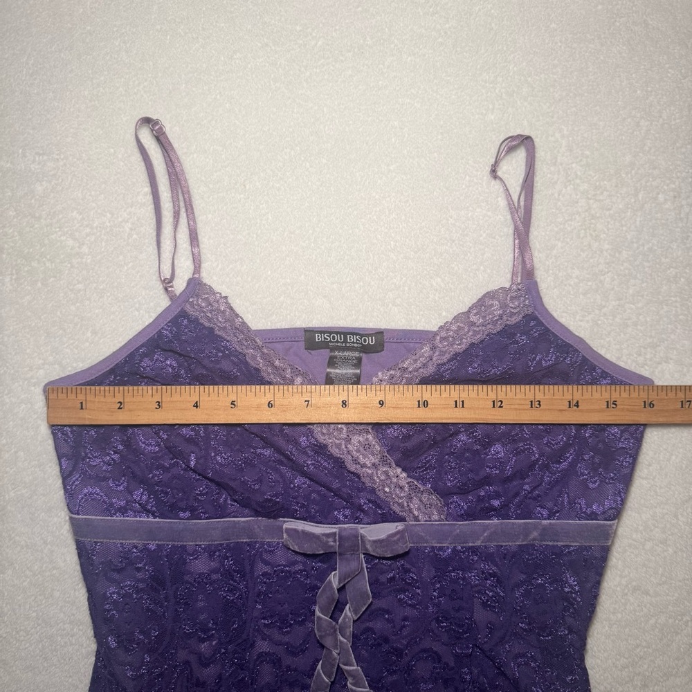 Vintage 00s Purple Lace Fairy Cami Tank Top - Picture 7 of 8